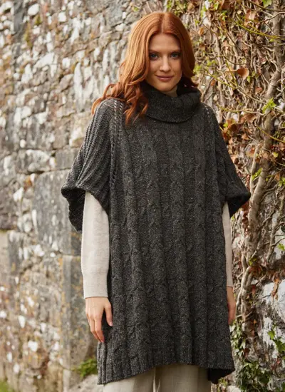 Alpaca Cable Poncho